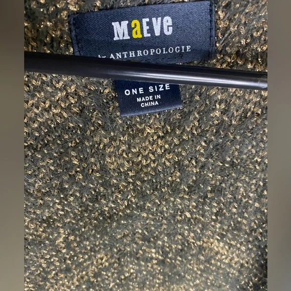 Anthropologie Maeve metallic cardigan sweater - Picture 9 of 10